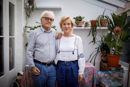 Juliet and Hugh stood next to one another in their conservatory