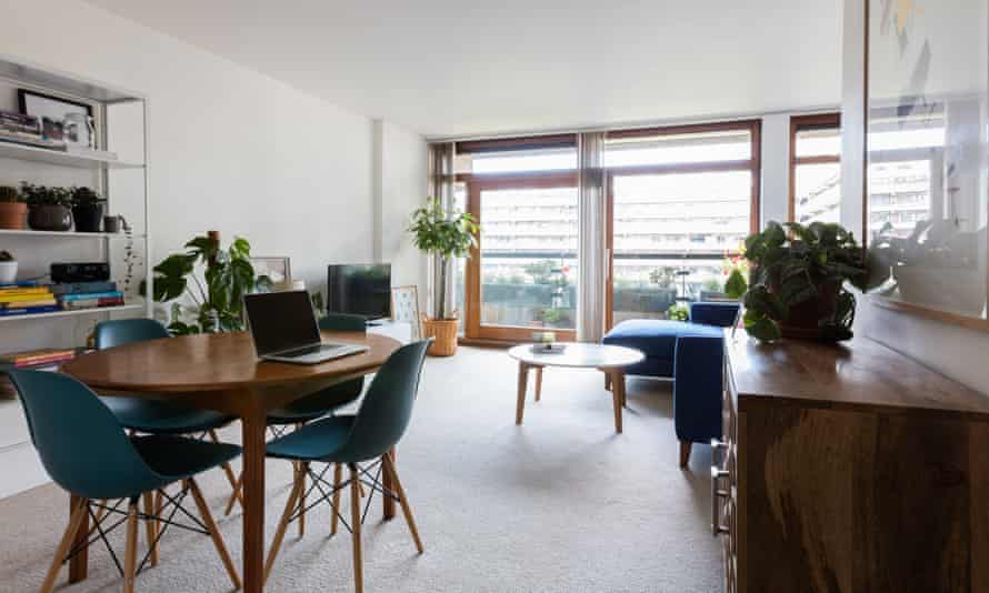 Modern classic: an open plan dining and sitting room.
