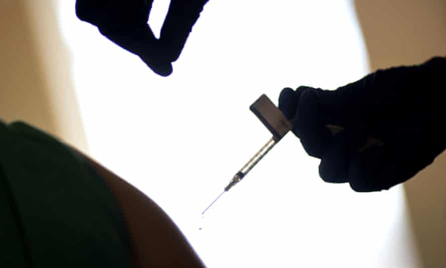 Person receiving an injection