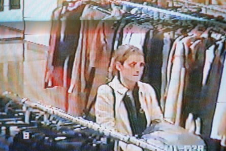Actor Winona Ryder is seen from a security surveillance tape released by the Los Angeles County Courts shopping at Saks Fifth Avenue on December 12, 2001 in Beverly Hills, California