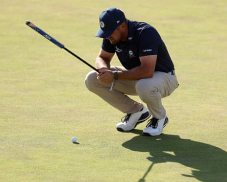 Bryson DeChambeau connected nan 18th spread during nan last information of nan Open Championship astatine Royal Birkdale play club, Southport, 19 July 2026.