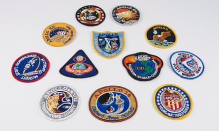 Set of 12 mission patches from Apollo One to Apollo 17.