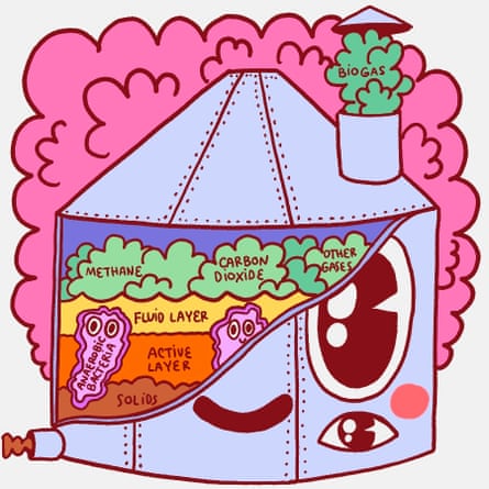 Anaerobic digesters use bacteria to break down organic matter in an oxygen-free environment.