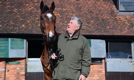 Paul Nicholls with Hermes Allen.