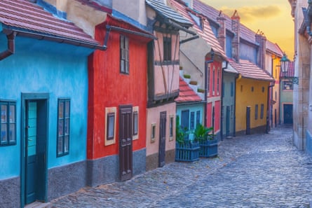 Golden Lane in Prague, where Kafka spent time living and working in his sister’s house, number 22.