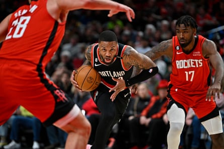 Damian Lillard remains Portland’s all-time leader in points and threes and second in assists.