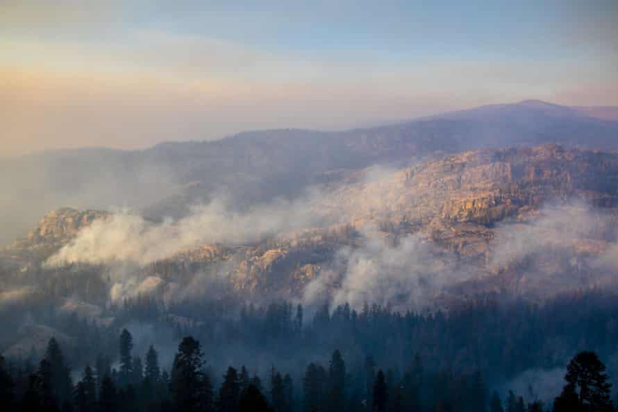 Smoke from the Caldor near Lake Tahoe.