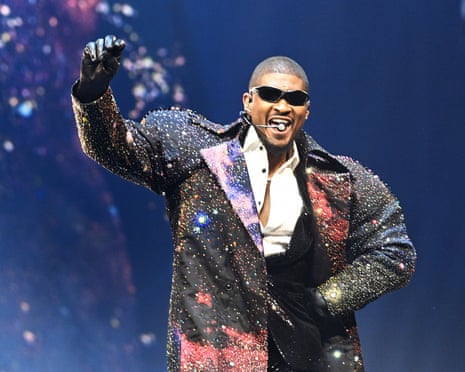 The first of 10 sold-out nights … Usher performs at the O2.