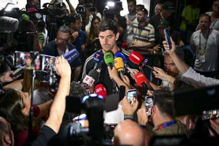 Thibaut Courtois gets a media grilling