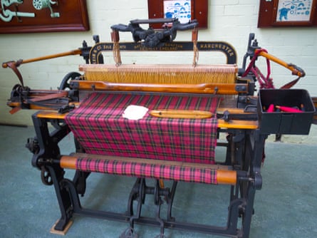 A weaving loom in the Queen Street Mill Textile Museum, Burnley.