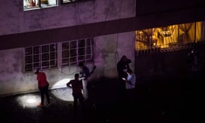 Investigators search for evidence after the explosions.