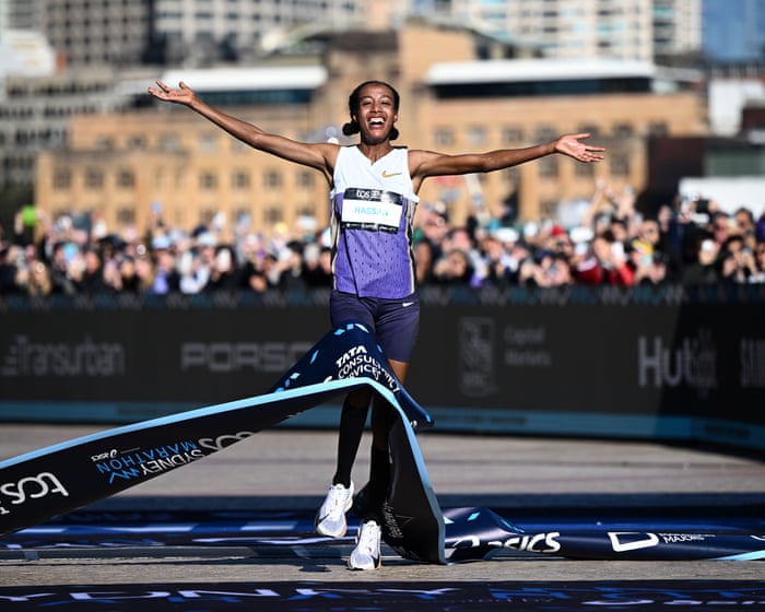 Records fall as Sifan Hassan and Hailemaryam Kiros win Sydney marathon