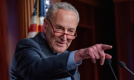 Senate leader Chuck Schumer hails bipartisanship and thanks Mike Johnson as foreign aid bill heads for passage – live