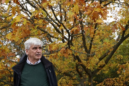 Barter beside an oak tree