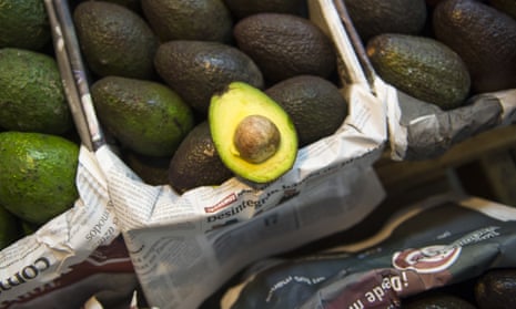 Avocados for sale in a large market in Mexico City.
