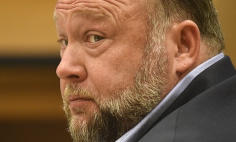 Infowars founder Alex Jones appears in court to testify during the Sandy Hook defamation damages trial at Connecticut Superior Court in Waterbury, Conn., Thursday, Sept. 22, 2022.
