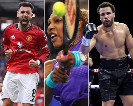 Bruno Fernandes, Serena Williams and Moses Itauma.