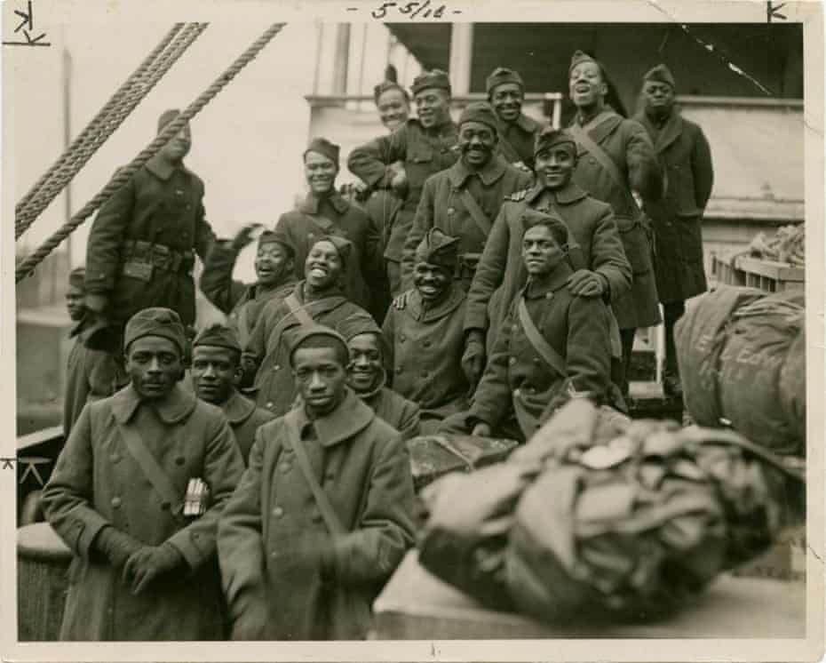 The Harlem Hellfighters – a largely Black infantry regiment – return from a tour of duty during World War I.