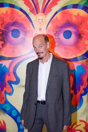 The artist at his retrospective at the Design Museum. London, in 2008