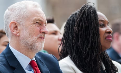 Jeremy Corbyn with Dawn Butler, who said ‘we always knew it was going to be a difficult election’.