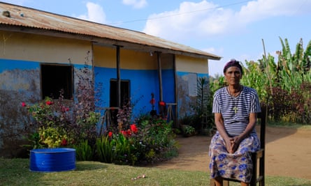 Zerfe Argaw outside her home in Ethiopia