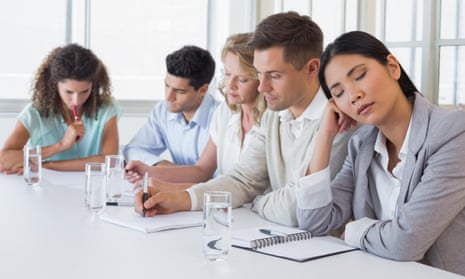 Casual businesswoman falling asleep during meeting
DY7K3K Casual businesswoman falling asleep during meeting