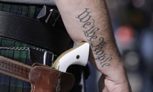 Is that a gun in your pocket? Austin bookshop will be pleased to see you ... a man at a rally in support of open carry gun laws in Austin, Texas.