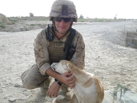 soldier with dog