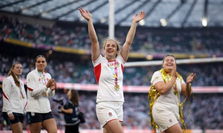 Abby Dow’s final appearance for England came in the World Cup final victory over Canada at Twickenham.