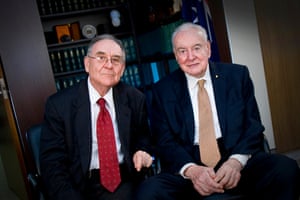 Speechwriter Graham Freudenberg with former Australian prime minister Gough Whitlam. Freudenberg was rarely photographed with the leaders whose words he wrote.