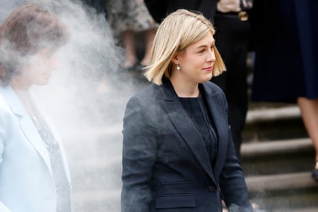Opposition leader Jess Wilson during a Smoking Ceremony on the steps of Parliament