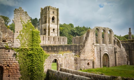 Fountains Abbey, the famed ruins of a medieval monastery in North Yorkshire