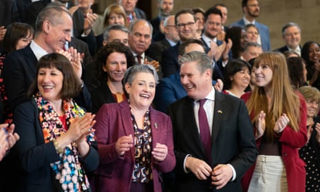 Keir Starmer and other Labour MPs posing for a photograph at the Commons today with Ashley Dalton, elected Labour MP for West Lancashire in the byelection before the half-term recess.