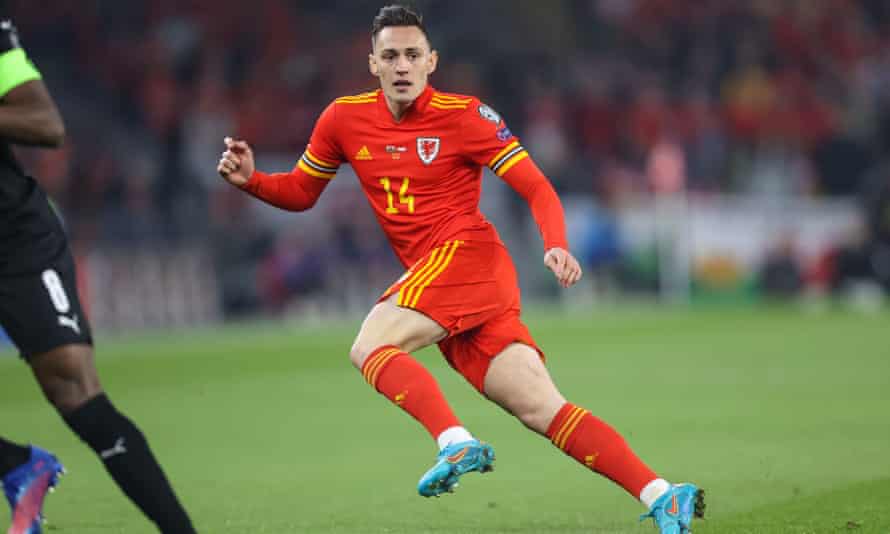 Connor Roberts in action for Wales during the World Cup playoff semi-final against Austria in March.
