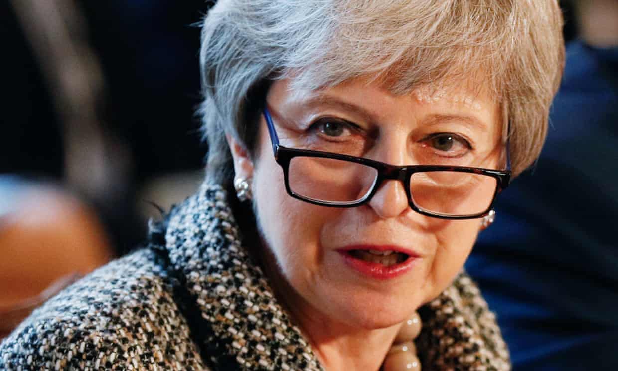 Theresa May in Downing Street on Monday