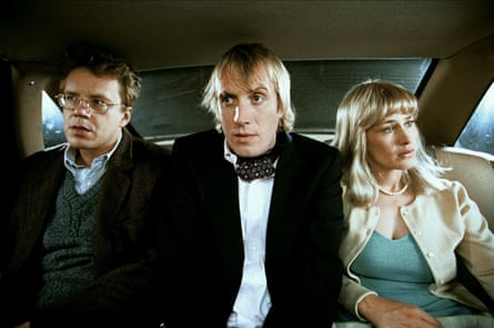 Tim Robbins, Rhys Ifans and Patricia Arquette in Human Nature.