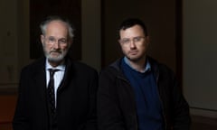 John Shipton, the father of Julian Assange and his Brother Gabriel Shipton photographed in Parliament House Canberra