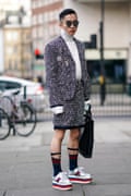 Pull your socks up: worn with suspenders at London Fashion Week Men’s, 2018