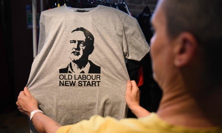A T-shirt showing Jeremy Corbyn's face