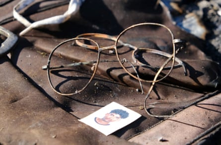 Photos of burnt belongings