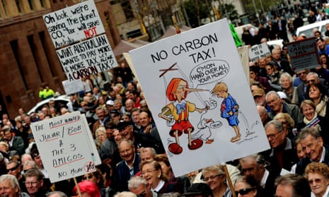 Sydney rally in 2011 against the planned carbon tax.
