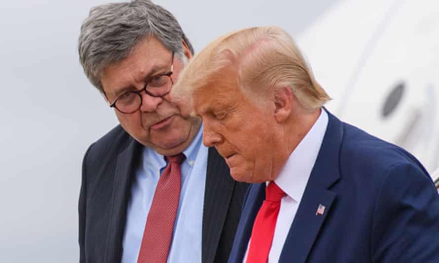 Trump and US attorney general William Barr
