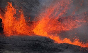 Molten lava