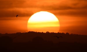 The sun rises over Port Philip Bay in Melbourne