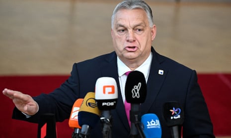 Viktor Orban gestures