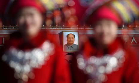 Portrait of Mao Zedong in Tiananmen Square, Beijing.