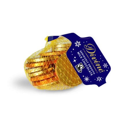 Divine milk chocolate coins