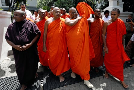Gnanasara with fellow BBS members, in Kandy, 2019.