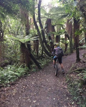 Cycling in Tongariro National Park, New Zealand