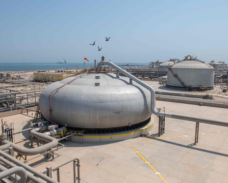 Energy giant Saudi Aramco, Saudi Arabia’s Oil Company's Safaniya and Tanajib onshore plants in Fadhili